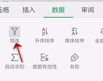 如何使用手机wps表格筛选数据