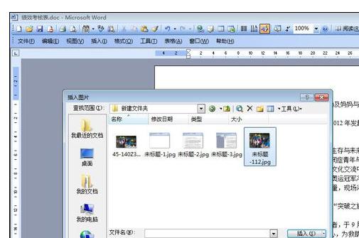 Word2003中文档图片进行随意排版的操作方法