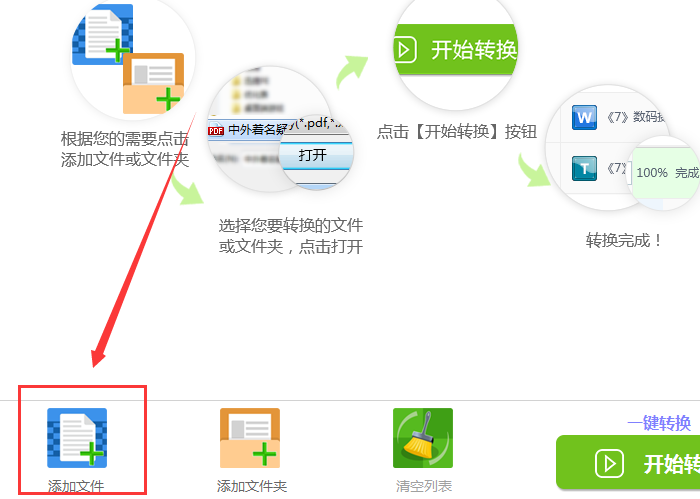 之后点击开始转换按钮,软件就会自动的将添加的word文件转换成excel