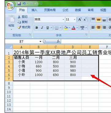 excel中制作一个完美的业绩表格方法