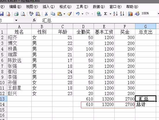 Excel计算员工工资