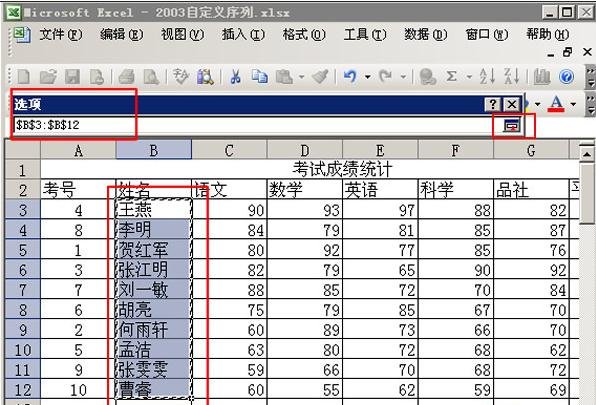 excel自定义序列的使用方法