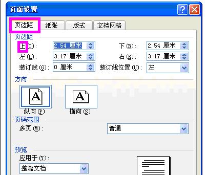 Word中2003版进行设置页面设置的操作方法