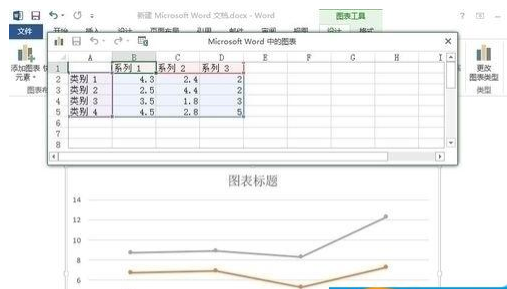 折线图就插入到文档中