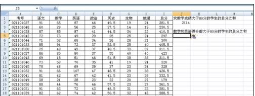 excel条件求和的函数使用方法