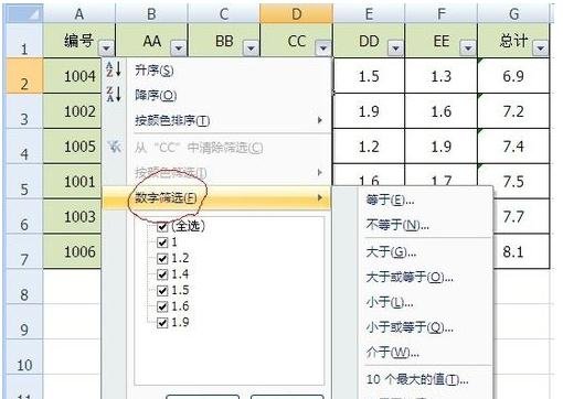 excel表格里设置筛选排序教程