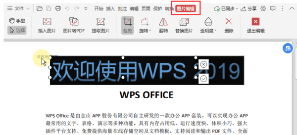 怎么用WPS裁剪PDF中的图片？WPS图片编辑功能了解下