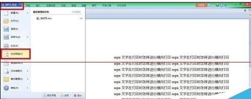 word设置横向打印的两种方法