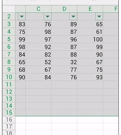 如何使用手机wps表格筛选数据