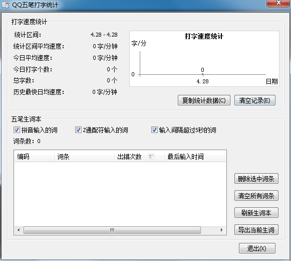 qq五笔输入法怎么查看打字速度