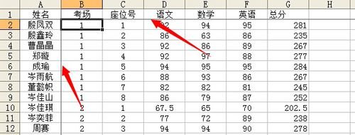 EXCEL中如何让某些行列固定不动