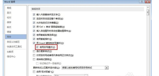 word/2010/2013输入文字后面的被替换怎么办