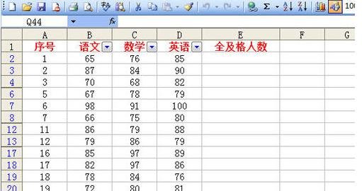 excel表格统计及格人数的方法_怎么用excel表格统计及格人数