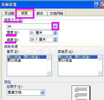 word2003页面设置教程_word2003页面设置在哪