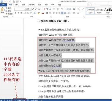 怎么在word中统计字数