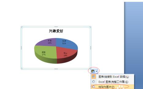 Excel图表怎么以图片形式粘贴到幻灯片PPT