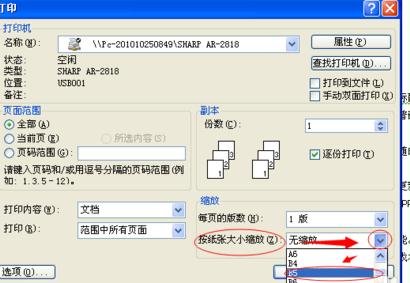 怎么调整Word打印文档的缩放比例