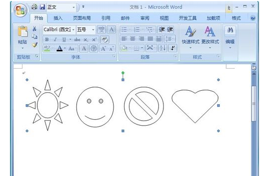 怎样在word中把多个图形合并