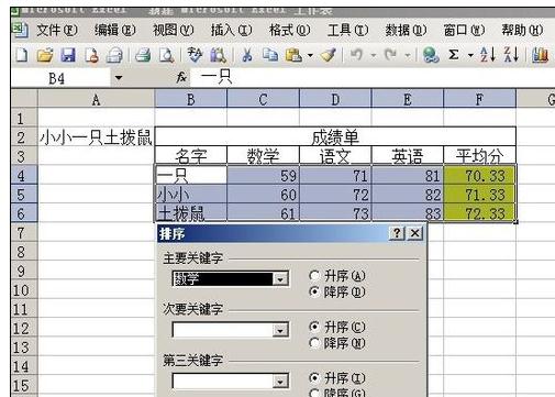 excel中进行数据大小排列的操作方法