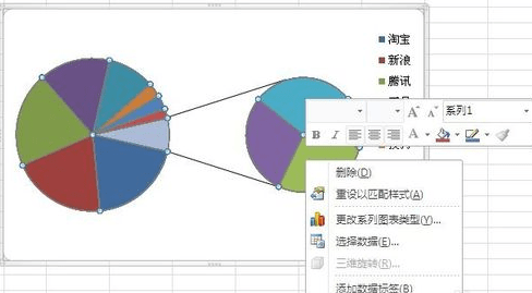 如何在excel中制作一个复合饼图_用excel制作复合饼图的方法