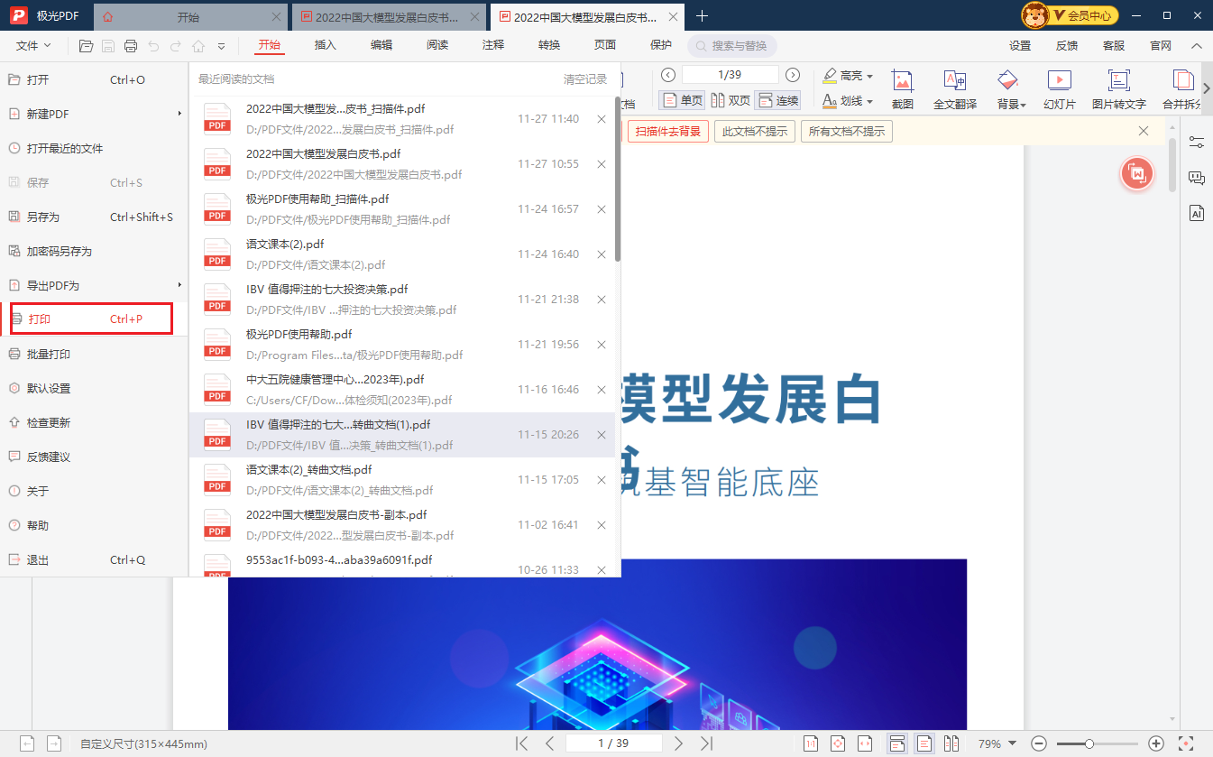 PDF打印